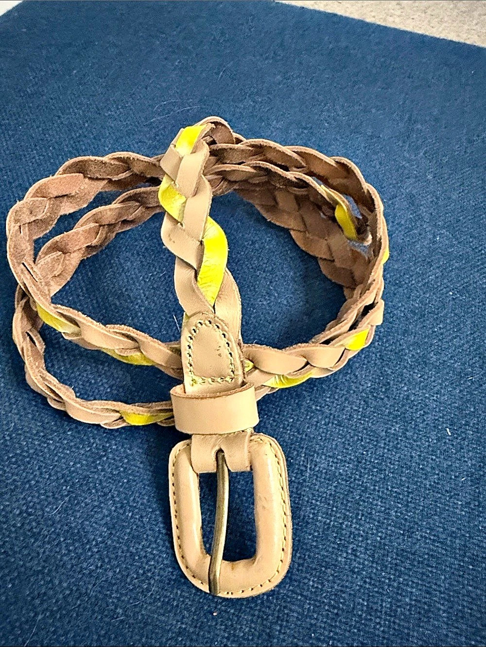 Gap Braided Belt in Brown & Yellow